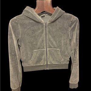 Tna Gray Velour Zip-Up Hoodie size M ,in perfect condition